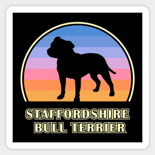 Staffordshire Bull Terrier Vintage Sunset Dog Sticker